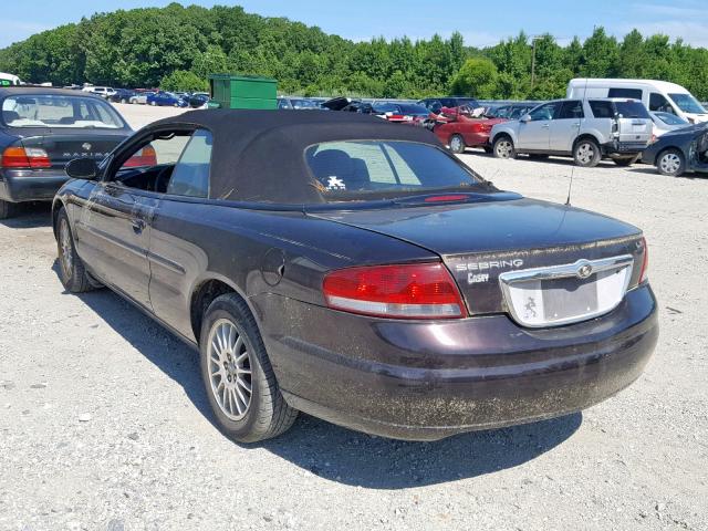 1C3EL55R44N127669 - 2004 CHRYSLER SEBRING LX MAROON photo 3