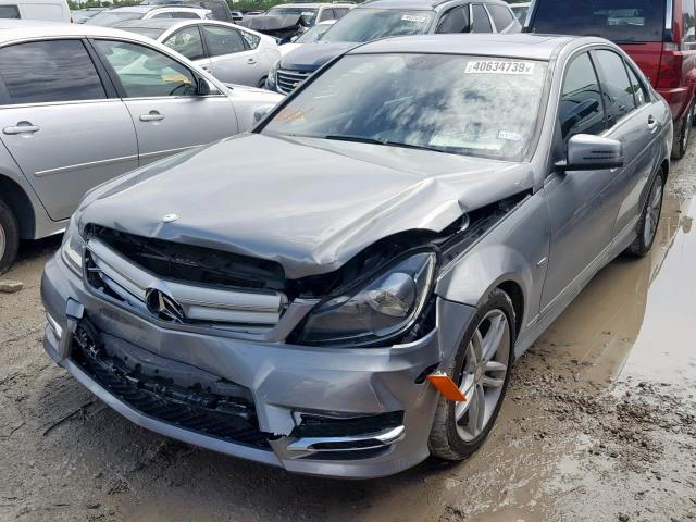 WDDGF4HB9CA652291 - 2012 MERCEDES-BENZ C 250 SILVER photo 2