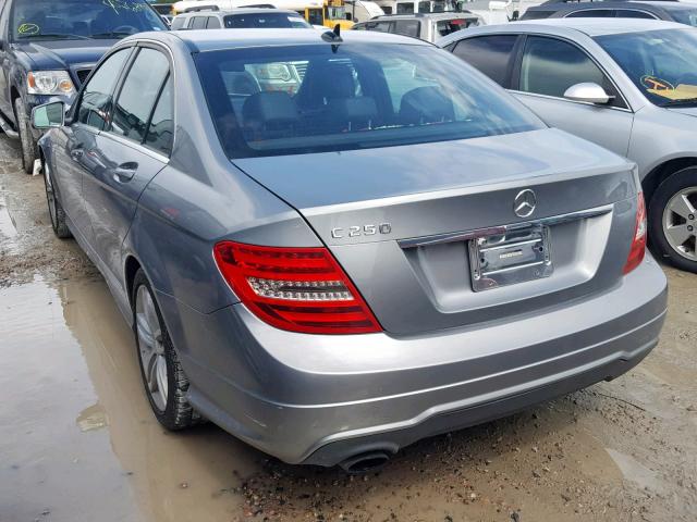 WDDGF4HB9CA652291 - 2012 MERCEDES-BENZ C 250 SILVER photo 3