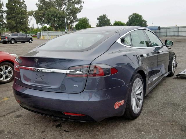 5YJSA1E10HF221673 - 2017 TESLA MODEL S CHARCOAL photo 4