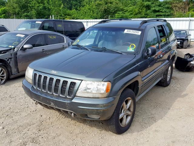 1J8GW68J22C187538 - 2002 JEEP GRAND CHER GREEN photo 2