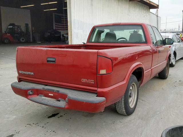 1GTCS195618225201 - 2001 GMC SONOMA BURGUNDY photo 4