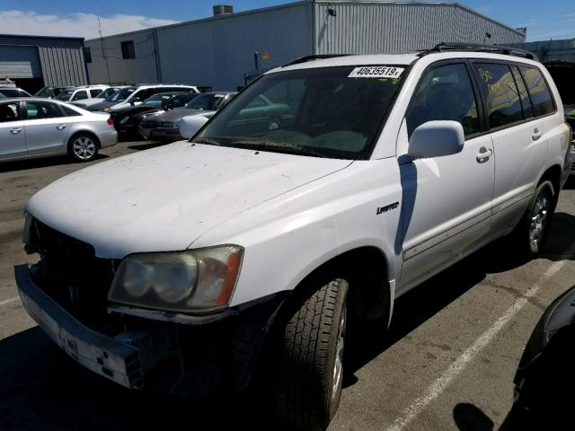 JTEGF21A610019522 - 2001 TOYOTA HIGHLANDER WHITE photo 2