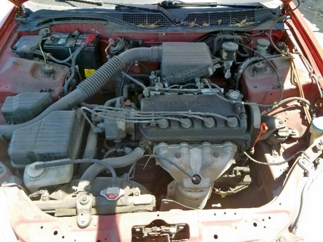 2HGEJ6348VH114269 - 1997 HONDA CIVIC DX RED photo 7