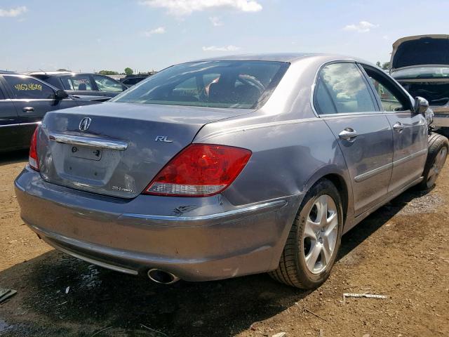 JH4KB16638C001785 - 2008 ACURA RL GRAY photo 4