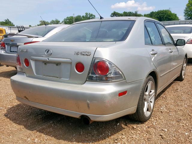 JTHBD182X10018496 - 2001 LEXUS IS 300 SILVER photo 4