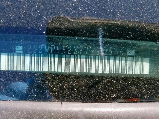 2G2WP552871210636 - 2007 PONTIAC GRAND PRIX BLACK photo 10