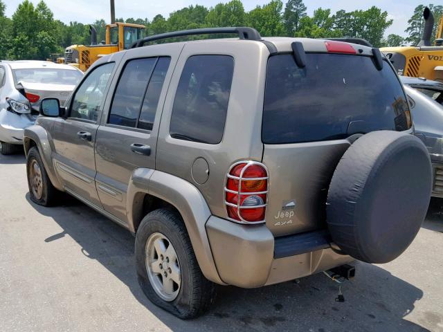 1J4GL58K64W245407 - 2004 JEEP LIBERTY LI BEIGE photo 3