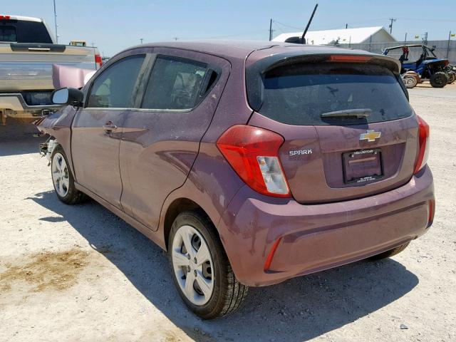 KL8CB6SA9KC752385 - 2019 CHEVROLET SPARK LS PURPLE photo 3