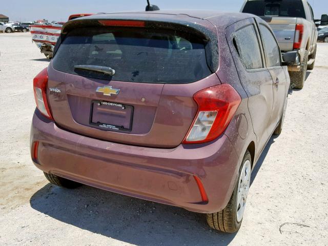 KL8CB6SA9KC752385 - 2019 CHEVROLET SPARK LS PURPLE photo 4