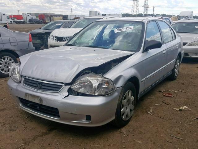 2HGEJ6613YH571223 - 2000 HONDA CIVIC BASE SILVER photo 2