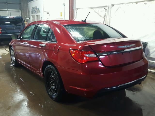 1C3CCBAB6CN320354 - 2012 CHRYSLER 200 LX RED photo 3