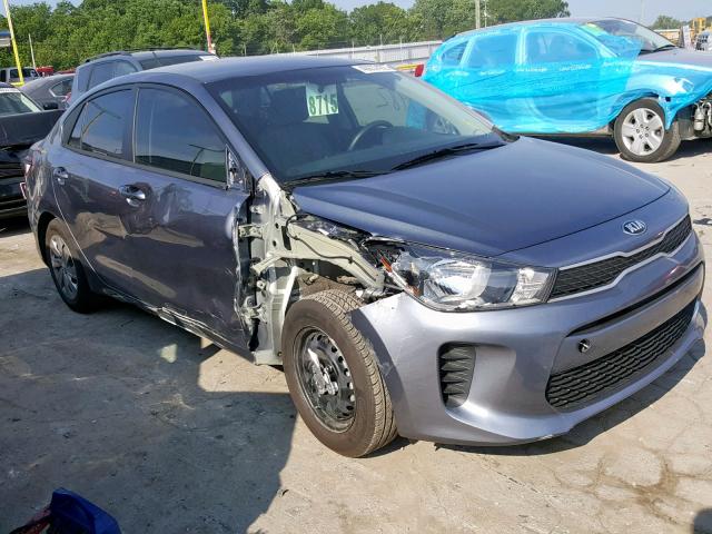 3KPA24AB7KE173370 - 2019 KIA RIO S BLUE photo 1