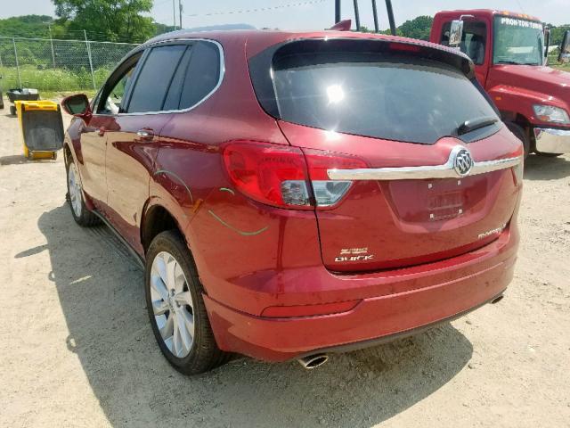 LRBFX3SX7JD025813 - 2018 BUICK ENVISION P BURGUNDY photo 3