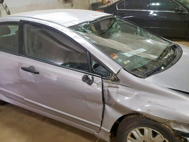 2HGFA1F36AH557685 - 2010 HONDA CIVIC VP SILVER photo 9