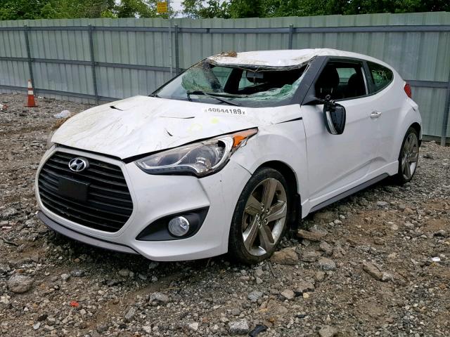 KMHTC6AE5DU171774 - 2013 HYUNDAI VELOSTER T WHITE photo 2