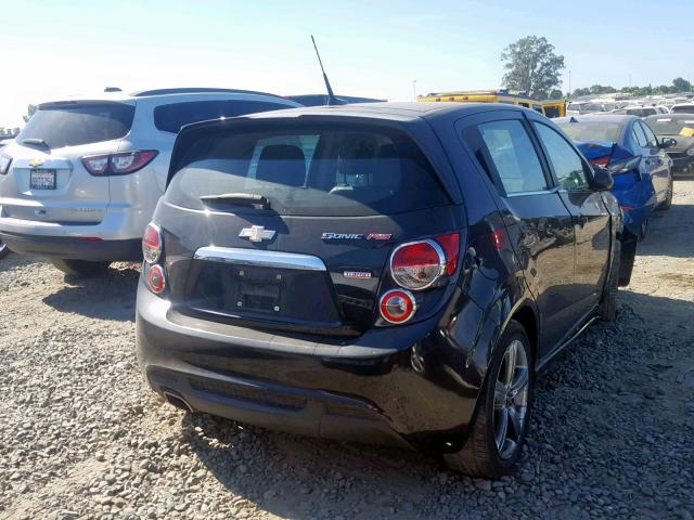 1G1JG6SB0D4181092 - 2013 CHEVROLET SONIC RS BLACK photo 4