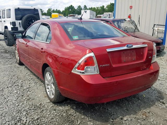 3FAHP08Z68R161004 - 2008 FORD FUSION SEL RED photo 3