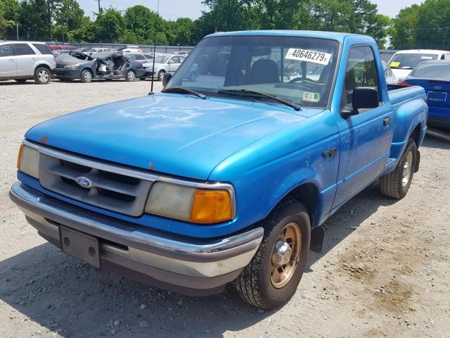 1FTCR10A6TPB32760 - 1996 FORD RANGER BLUE photo 2