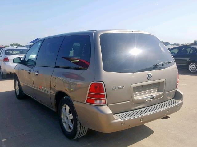 2MRZA21275BJ06125 - 2005 MERCURY MONTEREY C BEIGE photo 3