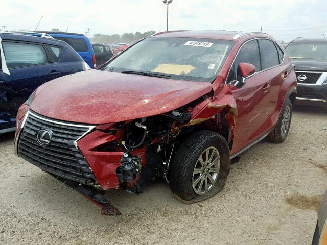 JTJBARBZ4K2202415 - 2019 LEXUS NX 300 MAROON photo 2