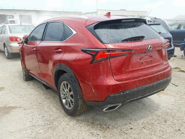 JTJBARBZ4K2202415 - 2019 LEXUS NX 300 MAROON photo 3