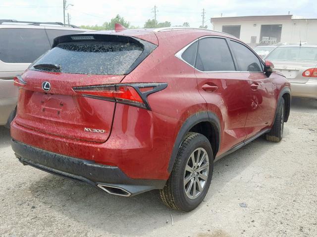 JTJBARBZ4K2202415 - 2019 LEXUS NX 300 MAROON photo 4