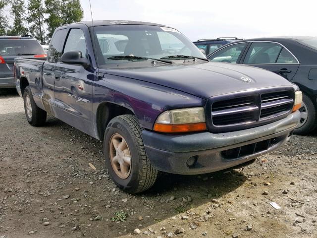 1B7GL22X2XS239172 - 1999 DODGE DAKOTA BLUE photo 1