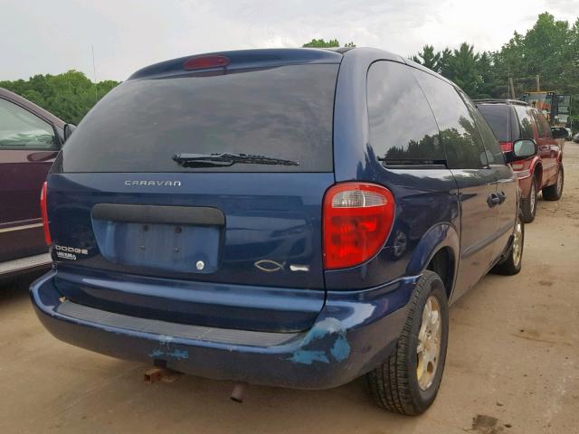 1D4GP25353B196246 - 2003 DODGE CARAVAN SE BLUE photo 4