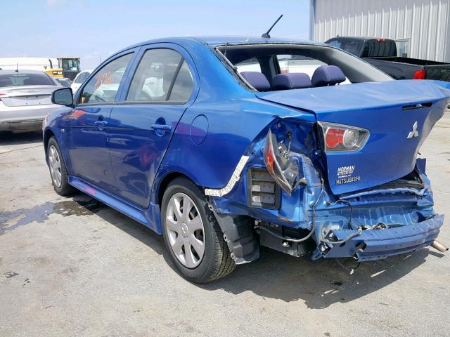 JA32U2FU8FU017423 - 2015 MITSUBISHI LANCER ES BLUE photo 3