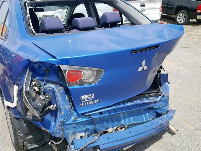 JA32U2FU8FU017423 - 2015 MITSUBISHI LANCER ES BLUE photo 9