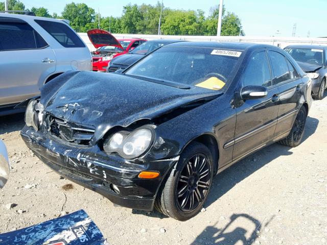 WDBRF61J63F310024 - 2003 MERCEDES-BENZ C 240 BLACK photo 2