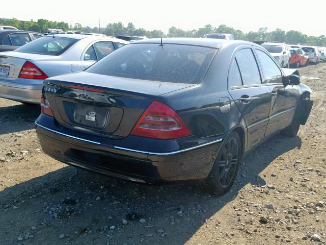 WDBRF61J63F310024 - 2003 MERCEDES-BENZ C 240 BLACK photo 4