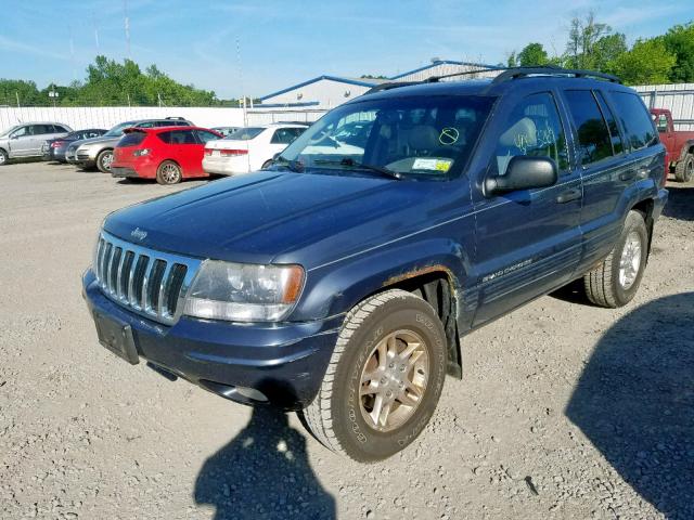 1J4GW48N22C289740 - 2002 JEEP GRAND CHER GRAY photo 2