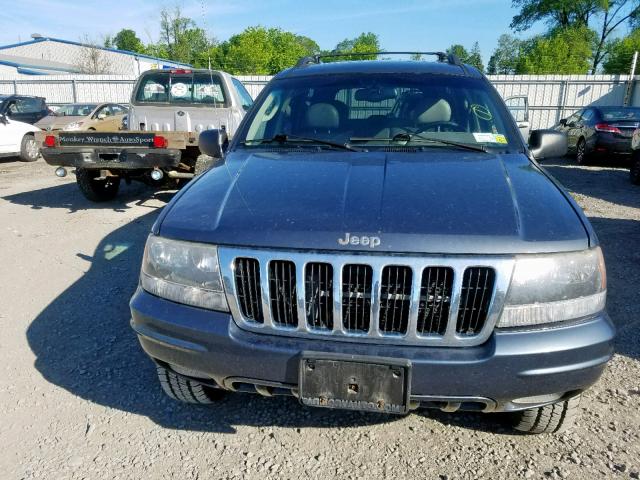 1J4GW48N22C289740 - 2002 JEEP GRAND CHER GRAY photo 9