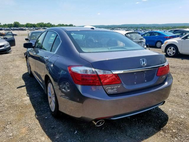 1HGCR3F86FA015561 - 2015 HONDA ACCORD EXL GRAY photo 3