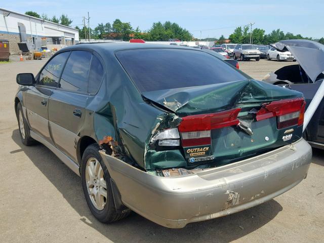 4S3BE6869Y7201582 - 2000 SUBARU LEGACY OUT GREEN photo 3