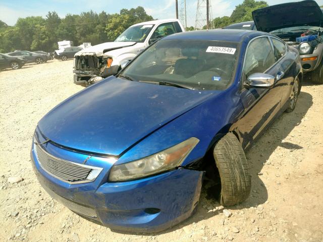 1HGCS128X9A011371 - 2009 HONDA ACCORD EXL BLUE photo 2