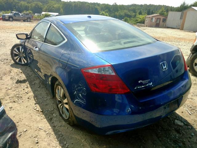 1HGCS128X9A011371 - 2009 HONDA ACCORD EXL BLUE photo 3