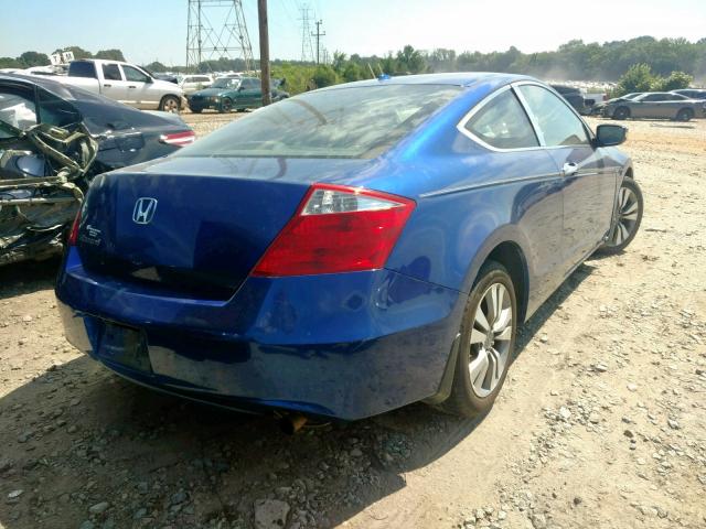 1HGCS128X9A011371 - 2009 HONDA ACCORD EXL BLUE photo 4