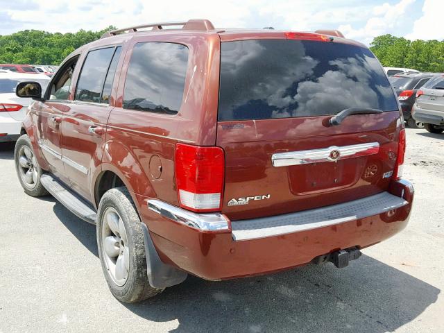 1A8HX58287F506791 - 2007 CHRYSLER ASPEN LIMI MAROON photo 3