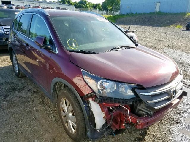 5J6RM4H74EL100185 - 2014 HONDA CR-V EXL MAROON photo 1