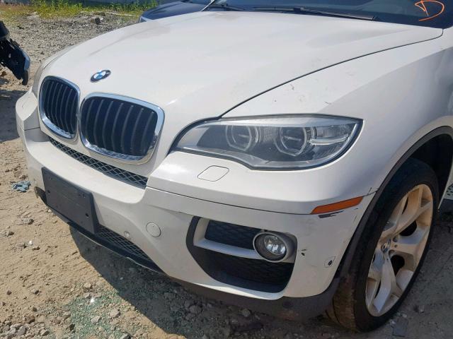 5UXFG2C57E0C44231 - 2014 BMW X6 XDRIVE3 WHITE photo 9