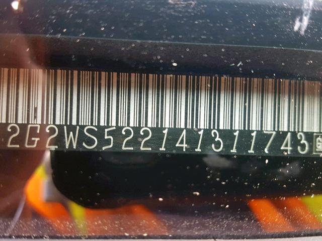 2G2WS522141311743 - 2004 PONTIAC GRAND PRIX MAROON photo 10