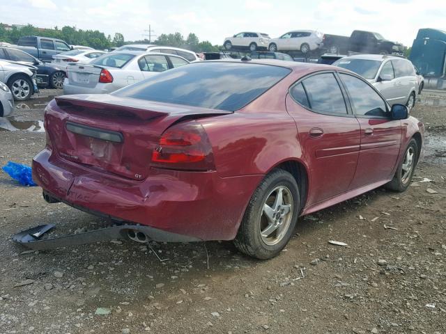 2G2WS522141311743 - 2004 PONTIAC GRAND PRIX MAROON photo 4