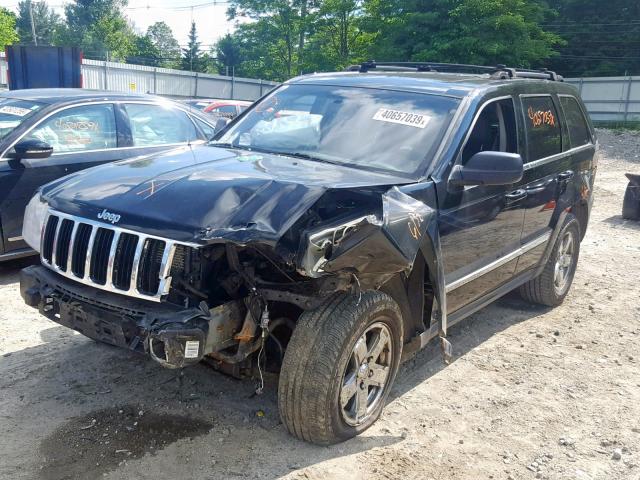 1J8HR58N27C613213 - 2007 JEEP GRAND CHER BLACK photo 2