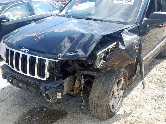 1J8HR58N27C613213 - 2007 JEEP GRAND CHER BLACK photo 9