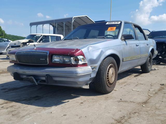 1G4AG54N8P6434396 - 1993 BUICK CENTURY SP BLUE photo 2