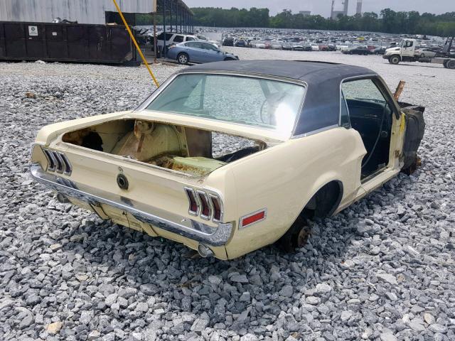 8R01J100985 - 1968 FORD MUSTANG GT CREAM photo 4
