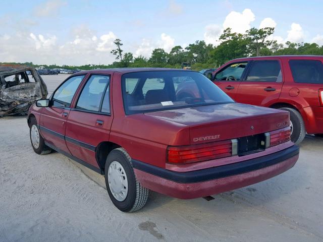 1G1LT53GXMY207778 - 1991 CHEVROLET CORSICA LT RED photo 3